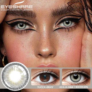 EYESHARE Color Contact Lenses for Eyes 2pcs Natural Brown Contact Lenses Gray Blue Lenses Yearly Beautiful Pupil Contact Lenses Alodia Store