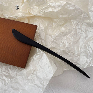 Traditional Wooden Black Hair Sticks Chinese Style Hairpins Carved Wood Hair Fork Vintage Chop Stick Headwear For Women Jewelry Alodia Store
