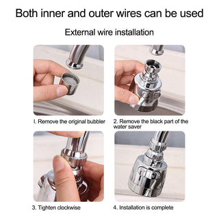 2021 360 Degree Swivel Kitchen Faucet Aerator Adjustable Dual Mode Sprayer Filter Diffuser Water Saving Nozzle Faucet Connector alodia store