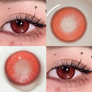 OVOLOOK-1 Pair/2pcs Vampire Lenses Sick Mary Red Cosplay Contact Lenses for Eyes Anime Colored Eye Lenses for Myopia Yearly Use Alodia Store