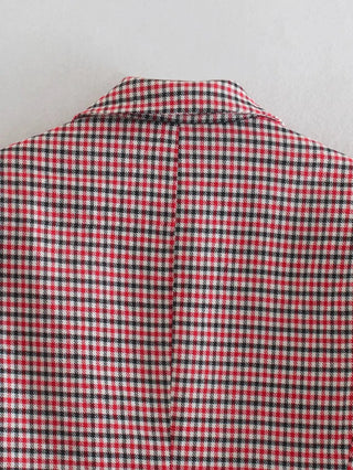 SLTNX TRAF Fashion Plaid Women's Blazers Alodia Store