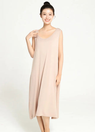 3XL-6XL  Modal Bamboo Fiber Thin Nightdress 2023 Sleeveless Nightgown Alodia Store