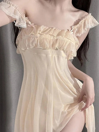 Nightgown Sleepwear Lingerie Dress Spaghetti Strap Alodia Store