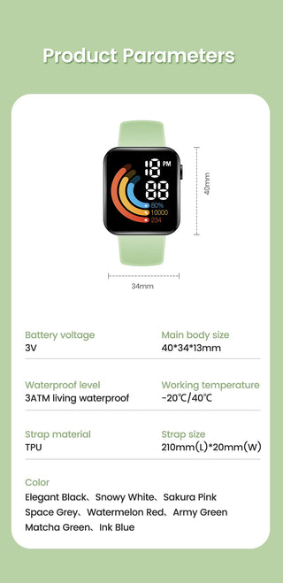 Child Watch Ultra Light LED Digital Watch for Kids Boy Girl Sports Military Silicone Wristband Electronic Clock relogio infantil Alodia Store