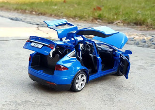 1:32 Tesla Model-X Alloy Car Diecast Sound And Light Pull Back Model Toy Vehicle Metal Car Simulation Alodia Store