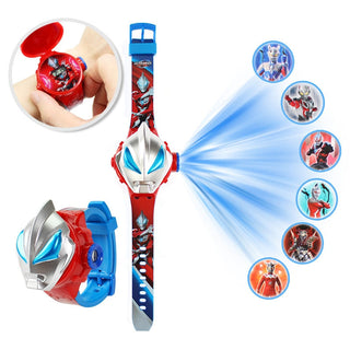 Disney Kid Cartoon Cool Ptojectio Watch Marvel Spider-Man Boy Unicorn Princess Elsa Flash Electronic Digital Student Toy Clock Alodia Store