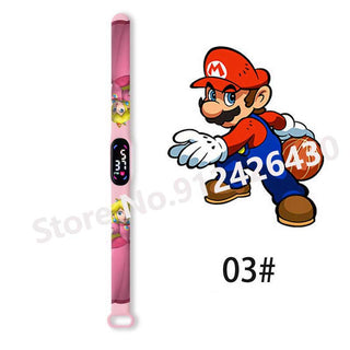 Super Mario Bros children‘s Watch Cartoon  Character Luigi Luminous Bracelet Watch LED Touch Waterproof Sports kids watch gifts Alodia Store