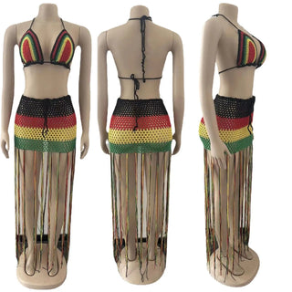 Bodyconclothes Colorful Hand Crochet Two Piece Set Alodia Store