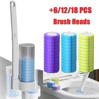 Disposable Toilet Brush Cleaner With Long Handle Bathroom - Alodia Store