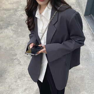 Long Sleeve Loose Suit Coat Woman Alodia Store
