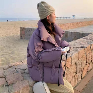 2023 women's parka coat fashion basic cotton down jacket winter Alodia Store