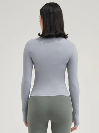 SOISOU Nylon Gym Top Yoga Shirt Fitness Sport Women Clothing Elastic Breathable Pilates Long Sleeve Tops 5 Colors 4 Size Alodia Store