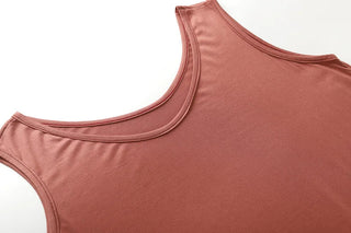 3XL-6XL  Modal Bamboo Fiber Thin Nightdress 2023 Sleeveless Nightgown Alodia Store