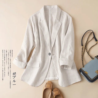Three-quarter Sleeve Casual Blazers Jacket Alodia Store