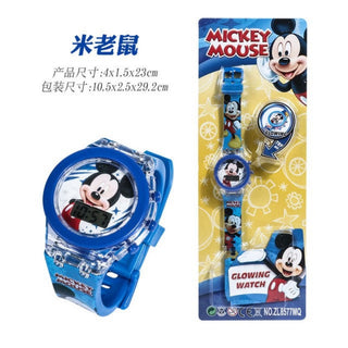 Disney Kid Cartoon Glowing Watch Marvel Spider-Man Boy Unicorn Princess Elsa Flash Electronic Digital Student Toy Clock Relogio Alodia Store