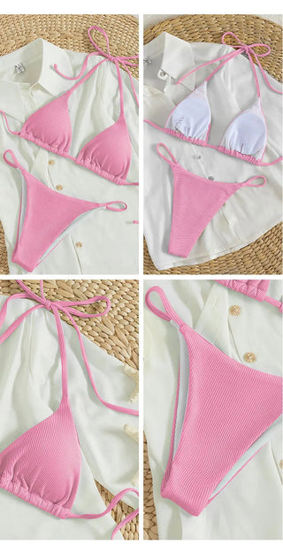 2024 Special Pit Stripe Fabric Bikini Set ALODIA STORE