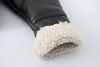 Faux Leather Coat Vintage Alodia Store