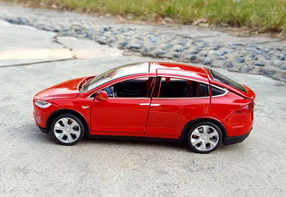 1:32 Tesla Model-X Alloy Car Diecast Sound And Light Pull Back Model Toy Vehicle Metal Car Simulation Alodia Store