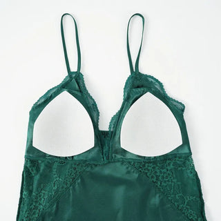 Women's Satin Nightgown Spaghetti Straps Sleep Dress Sexy Alodia Store