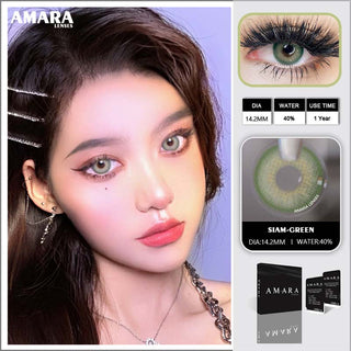 AMARA 1 Pair Color Contact Lenses for Eyes Natural Brown Lenses Beauty Fashion Monet lense Blue Lenses Green Eye Contact Alodia Store