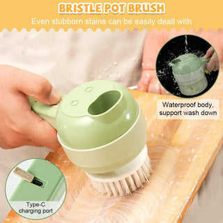 4in 1 Electric Food Processor USB Rechargeable Handheld Vegetable Slicer Multifunctional - Alodia Store