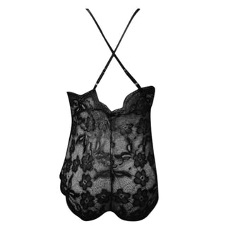 Plus Size Erotic Sexy One Pieces Lingerie Lace Embroidery Bodysuit Transparent Sex Dress Women Mesh Tights Sexy Exotic Body Sock Alodia Store