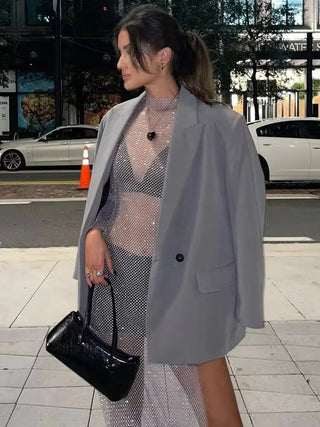 TRAF Office Blazer Women Winter Alodia Store