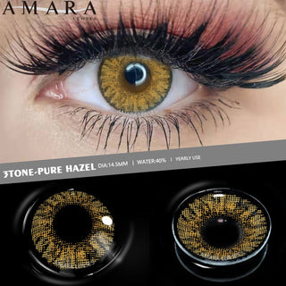 AMARA 1 Pair Colored Contact Lenses Natural Look Brown Eye Lenses Gray Contact Blue Lenses Fast Delivery Green Eye Alodia Store