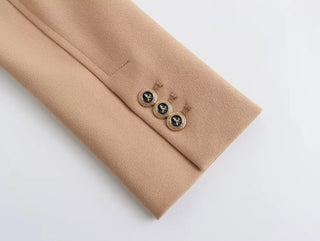 TRAF Green Women's Blazer Tailoring Double Breasted Blazer Alodia Store