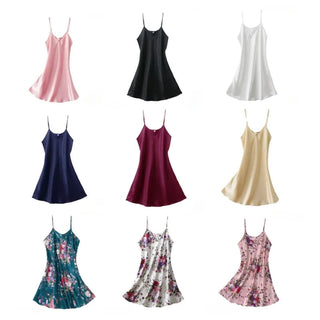 Dress Silk Satin Home Service Summer Nighty Alodia Store
