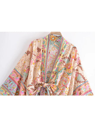 Vintage Peacock Floral Print Alodia Store