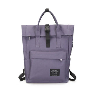 Women External USB Charge Backpack Nylon Rucksack ALODIA STORE