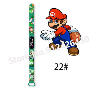 Super Mario Bros children‘s Watch Cartoon  Character Luigi Luminous Bracelet Watch LED Touch Waterproof Sports kids watch gifts Alodia Store