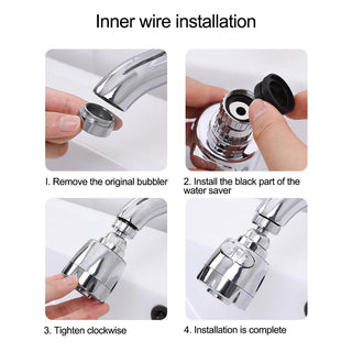 2021 360 Degree Swivel Kitchen Faucet Aerator Adjustable Dual Mode Sprayer Filter Diffuser Water Saving Nozzle Faucet Connector alodia store