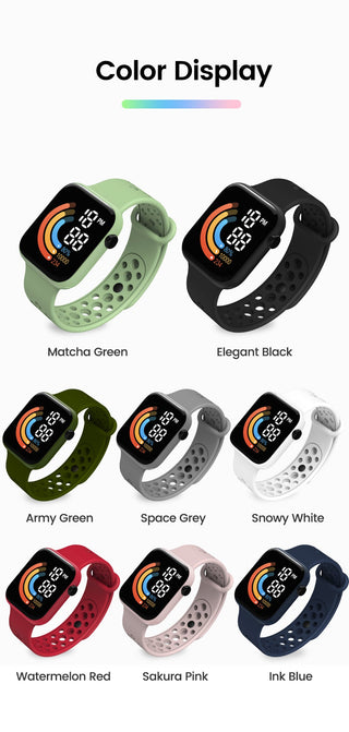 Child Watch Ultra Light LED Digital Watch for Kids Boy Girl Sports Military Silicone Wristband Electronic Clock relogio infantil Alodia Store