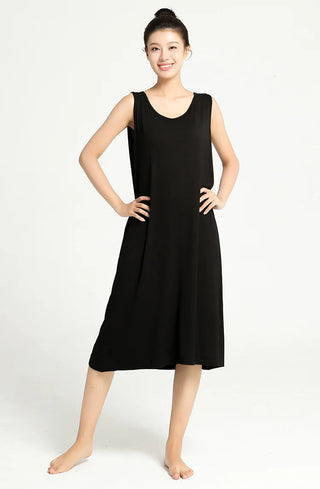 3XL-6XL  Modal Bamboo Fiber Thin Nightdress 2023 Sleeveless Nightgown Alodia Store