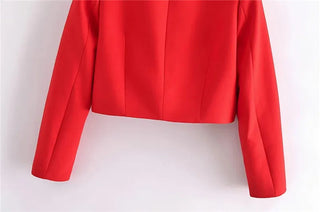 TRAF Cropped Jacket Woman Office Wear Alodia Store