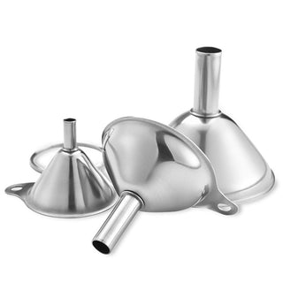 Stainless Steel Funnel Three-piece Set  Mini Funnel Oil Spill Wine Spill Tool Liquid Dispenser Kitchen Funnel Set  Entonnoir Alodia Store