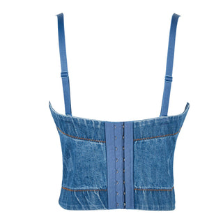 Sexy short Denim Halter crop top women vintage summer alodia store