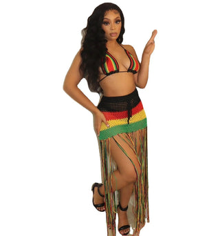 Bodyconclothes Colorful Hand Crochet Two Piece Set Alodia Store