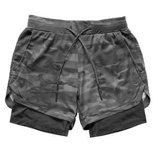 2023 Camo Running Shorts Men 2 In 1 Double-deck Quick Dry GYM Sport Shorts Fitness Jogging Workout Shorts Men Sports Short Pants Alodia Store