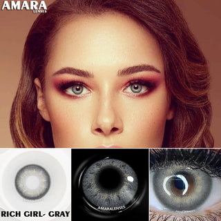 AMARA 1 Pair Colored Contact Lenses Natural Look Brown Eye Lenses Gray Contact Blue Lenses Fast Delivery Green Eye Alodia Store