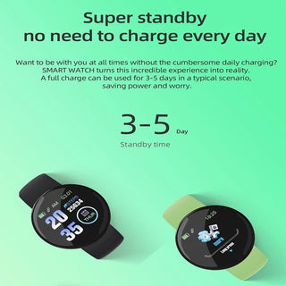 D18 Pro Smart Watch Men Women Bluetooth Fitness Tracker Bracelet Sport Heart Rate Blood Pressure Kids Smartwatch for IOS Android Alodia Store