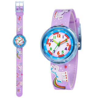 Cartoon bee flower watch children fashion casual unicorn pony kids quartz watches for student boys girls clock girl watch Alodia Store