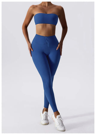 Yoga Set 2 Piece High Waist Leggings Sports Bra Women's Tracksuit Gym Workout Push Up Running Clothes Sportswear Fitness Suit Alodia Store