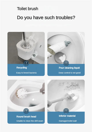 Disposable Toilet Brush Cleaner With Long Handle Bathroom - Alodia Store
