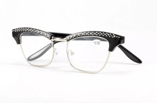 Diamond Ladies Elegant Cat Eye Reading Glasses Resin Lenses Women Crystal Rhinestone Decoration Presbyopic Eyewear for Elder Alodia Store