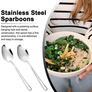 Stainless Steel Strainer Spoon Kitchen Colander Spoon Spoon Filter Strainer Food ScoopPerforated Skimmer Colander M0E8 Alodia Store