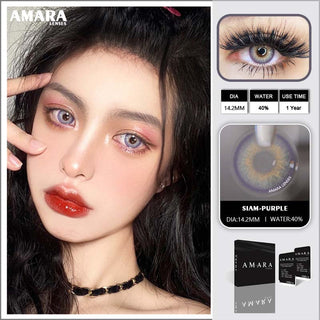 AMARA 1 Pair Color Contact Lenses for Eyes Natural Brown Lenses Beauty Fashion Monet lense Blue Lenses Green Eye Contact Alodia Store