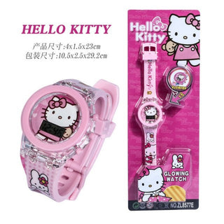 Disney Kid Cartoon Glowing Watch Marvel Spider-Man Boy Unicorn Princess Elsa Flash Electronic Digital Student Toy Clock Relogio Alodia Store